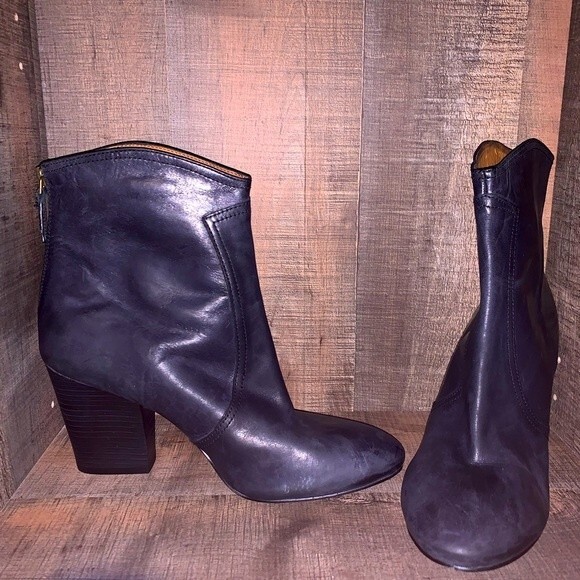 NINE WEST ANKLE BOOTS- size 10- flat black‎ - Picture 1 of 11